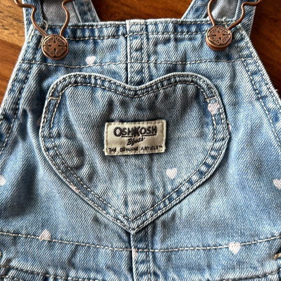Heart OshKosh B’gosh Denim Overalls - 12 months - Picture 2 of 7